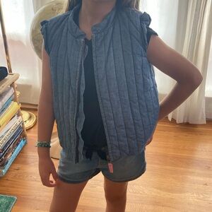 Tea collection jean puffer vest